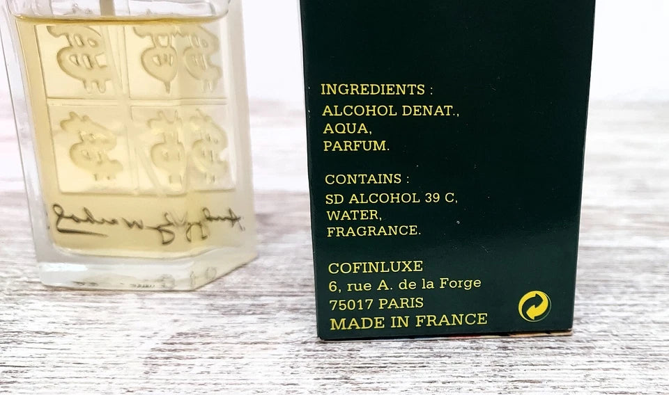 Andy Warhol pour Homme EDT (eau de toilette) 30ml. Discontinued vintage 1999.