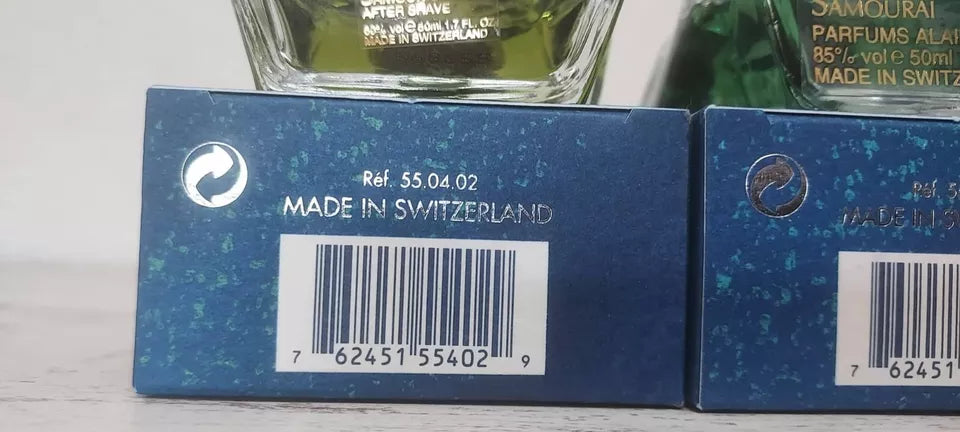 Samourai Alain Delon EDT SPLASH 50ml + After Shave SPLASH 50ml. Vintage rare.