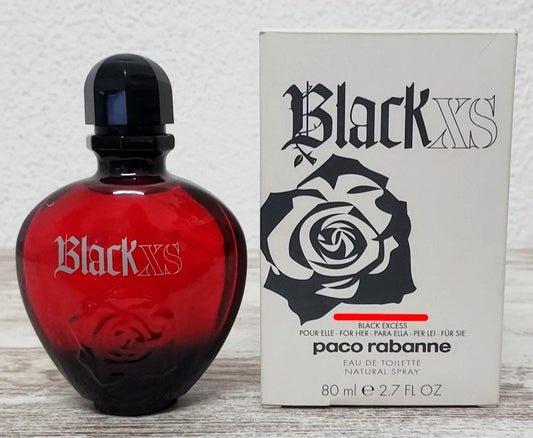 Black XS for Her Paco Rabanne EDT (eau de toilette) 80ml. Discontinued formula.
