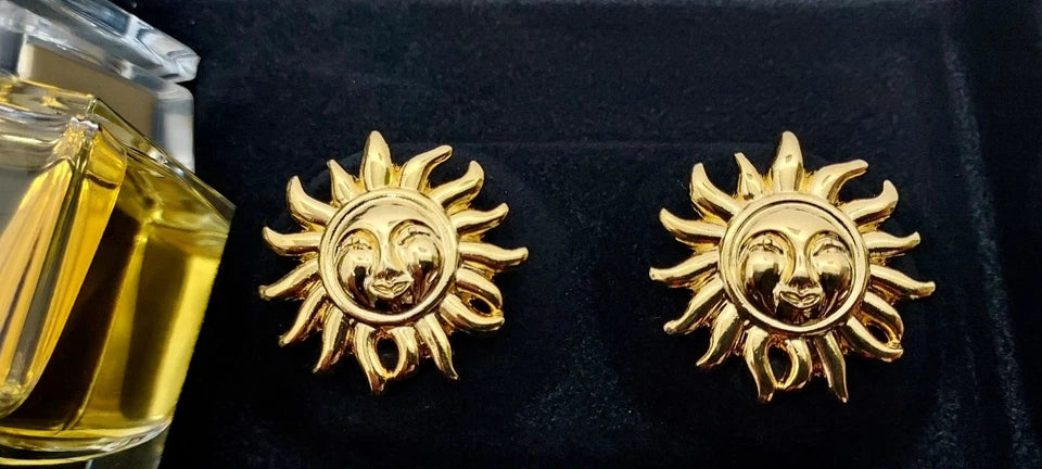 V'e Versace EDP (eau de parfum SPLASH) 50ml + Earrings / Pendientes. Vintage.