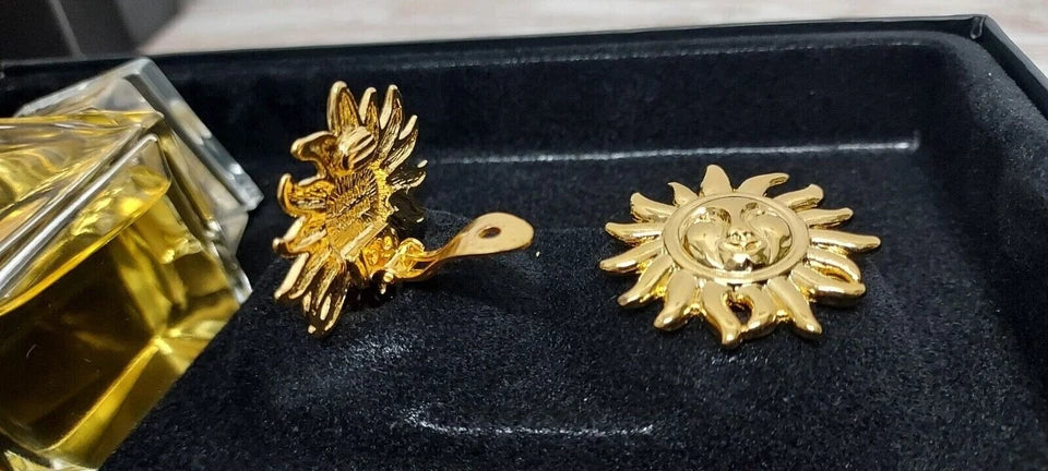 V'e Versace EDP (eau de parfum SPLASH) 50ml + Earrings / Pendientes. Vintage.