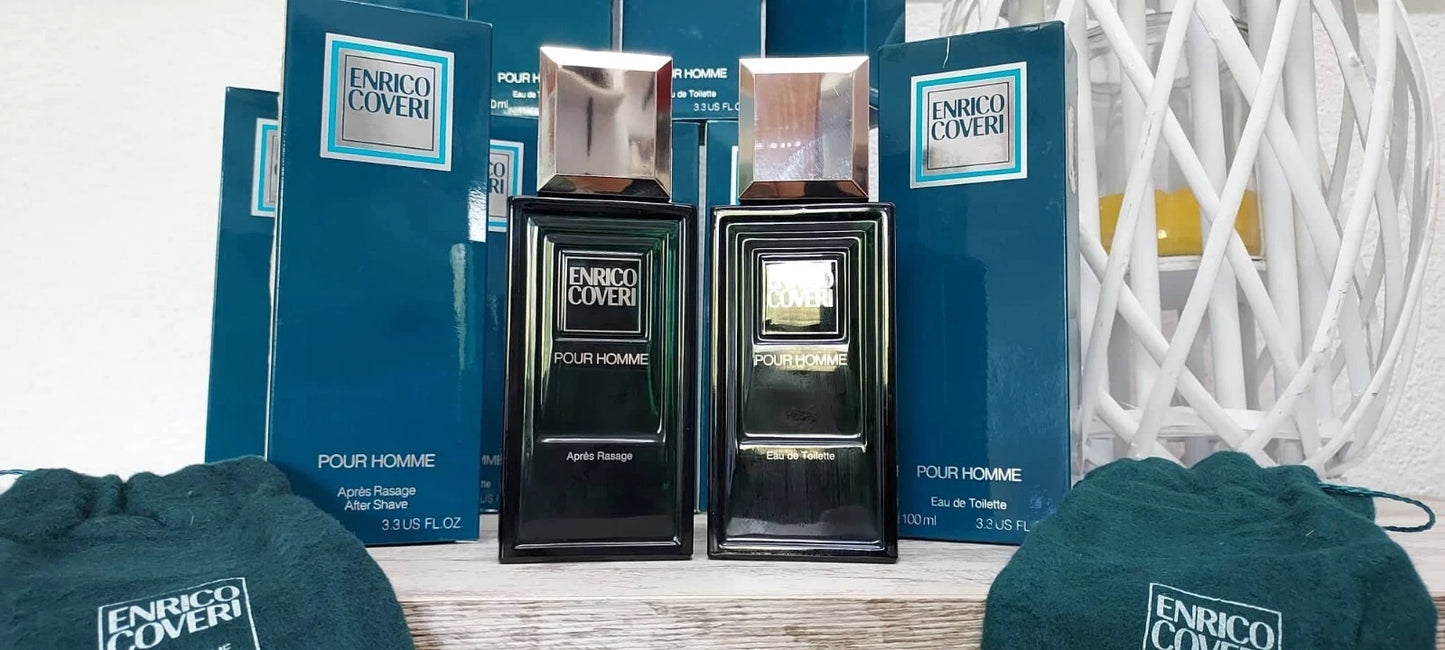 Enrico Coveri pour Homme EDT 100ml + After Shave 100ml. EUROITALIA vintage rare.