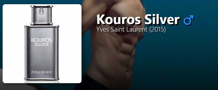 Kouros Silver YSL, Yves Saint Laurent EDT (eau de toilette) 100 ml. discontinued extremely rare.