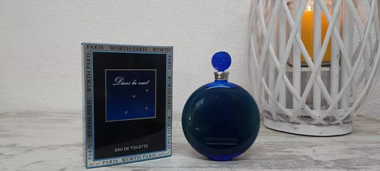 Dans la Nuit Worth EDT (eau de toilette SPLASH) 125ml. Flacon Lalique. Vintage.