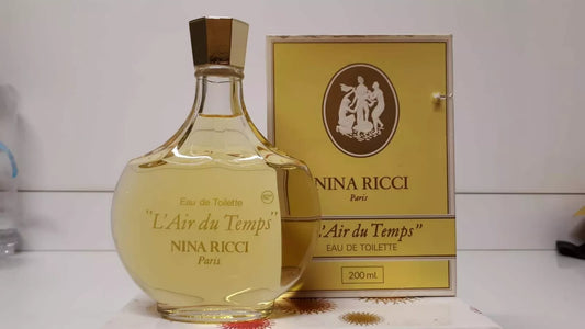 L'Air du Temps Nina Ricci EDT (eau de toilette SPLASH) 200ml. Lalique Vintage.