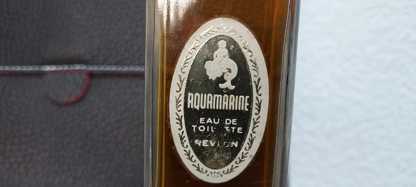 Aquamarine Revlon EDT (eau de toilette) 120ml + Toiletry Bag. Vintage very rare.
