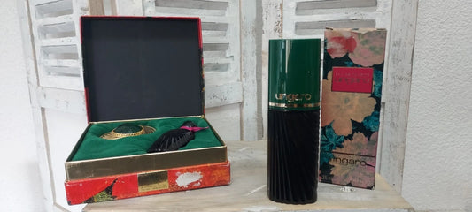 Ungaro pour Femme Classic EDT 25ml + Mini Gift set EDP 7,5ml + Brooch. Vintage.