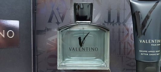 V pour Homme Valentino EDT 100ml + After Shave Balm 75ml. Extremely rare item.
