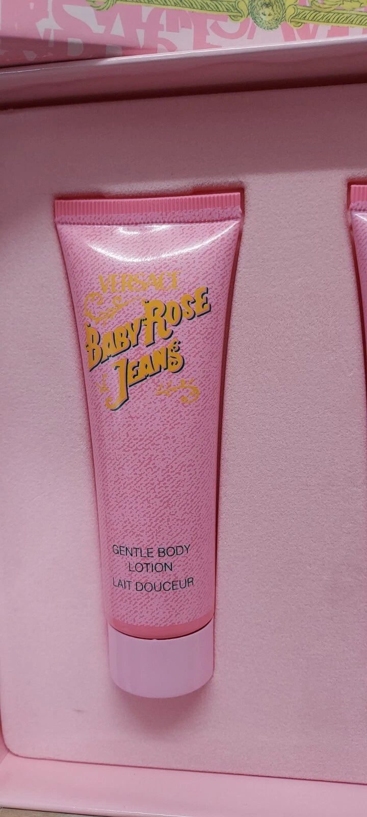 Baby Rose jeans Versace EDT 50ml + Body Lotion 50ml + gel 50ml. Vintage rare.